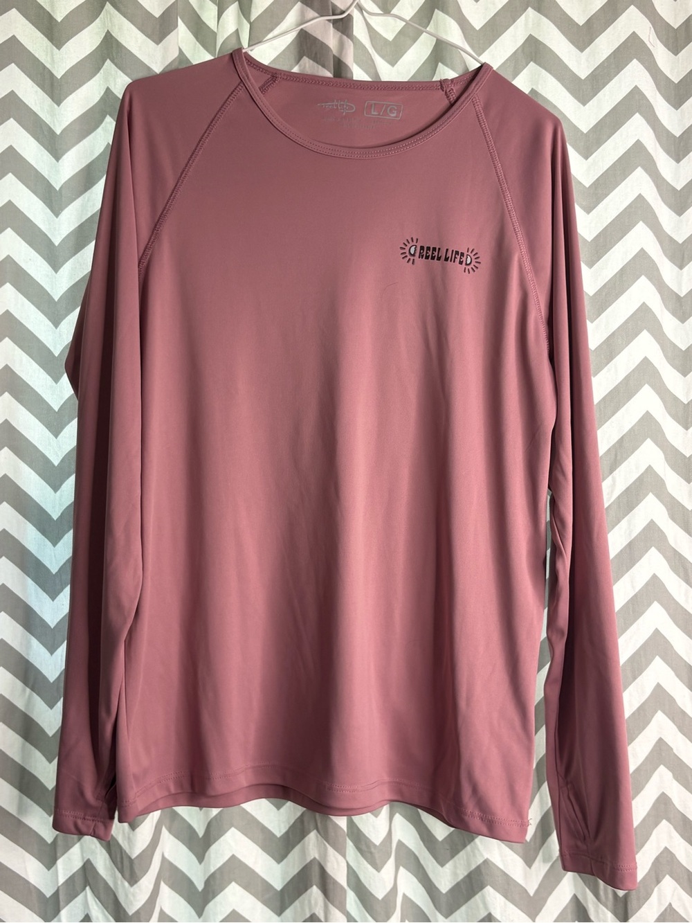 Reel Life Women's Long-Sleeve Performance Tee in Dusty Rose